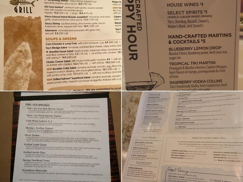 Bonefish Grill Menu
