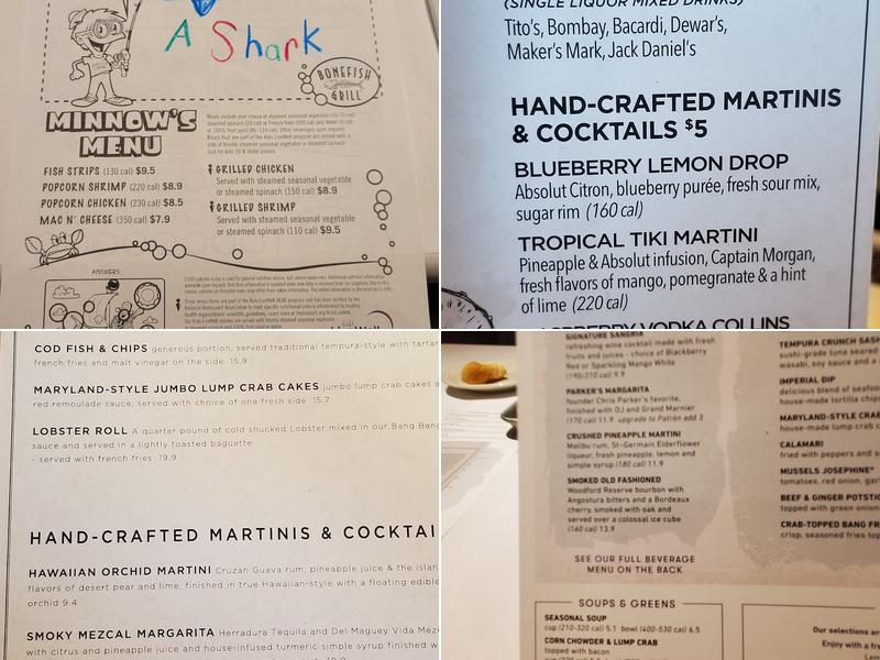 Bonefish Grill Menu