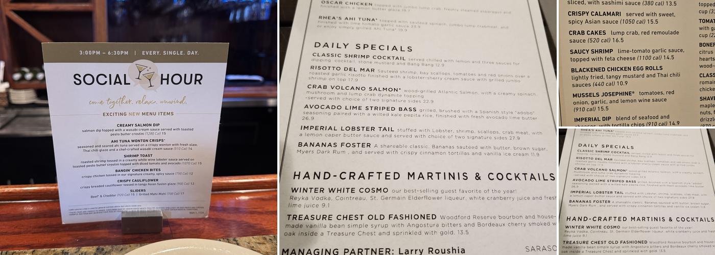 Bonefish Grill Menu