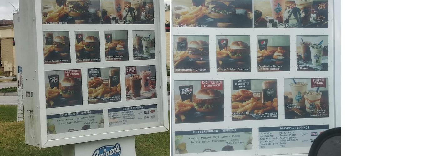 Culver’s Menu