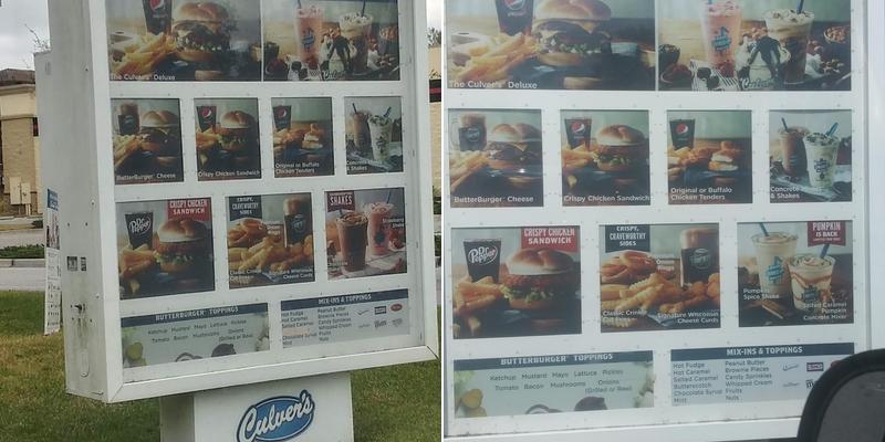 Culver’s Menu