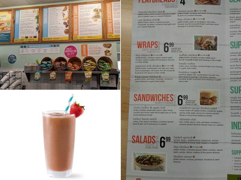 Tropical Smoothie Cafe Menu