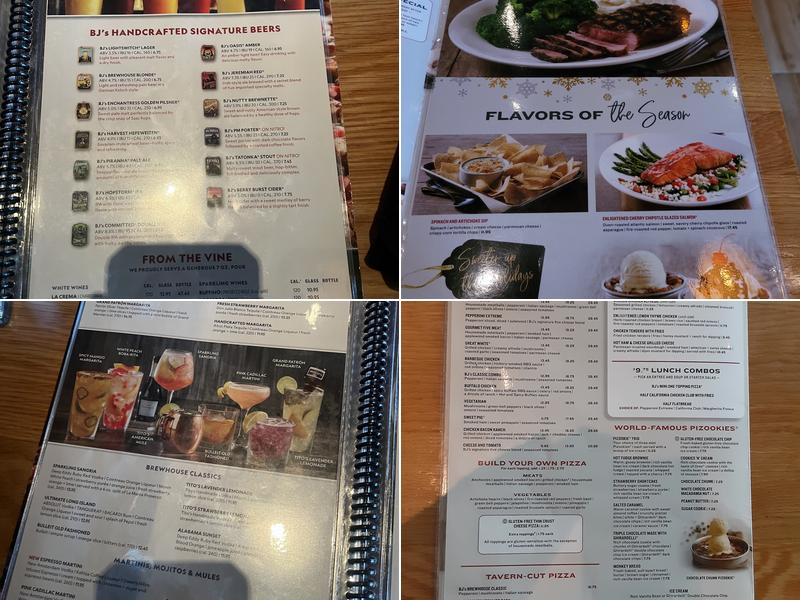 BJ's Restaurant & Brewhouse Menu