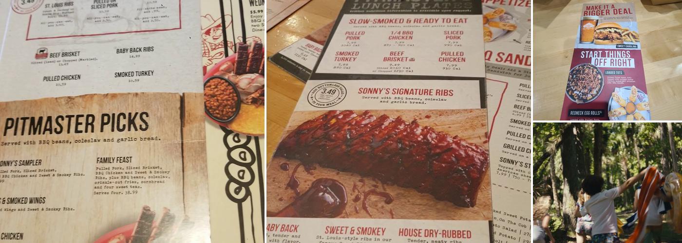 Sonny's BBQ Menu