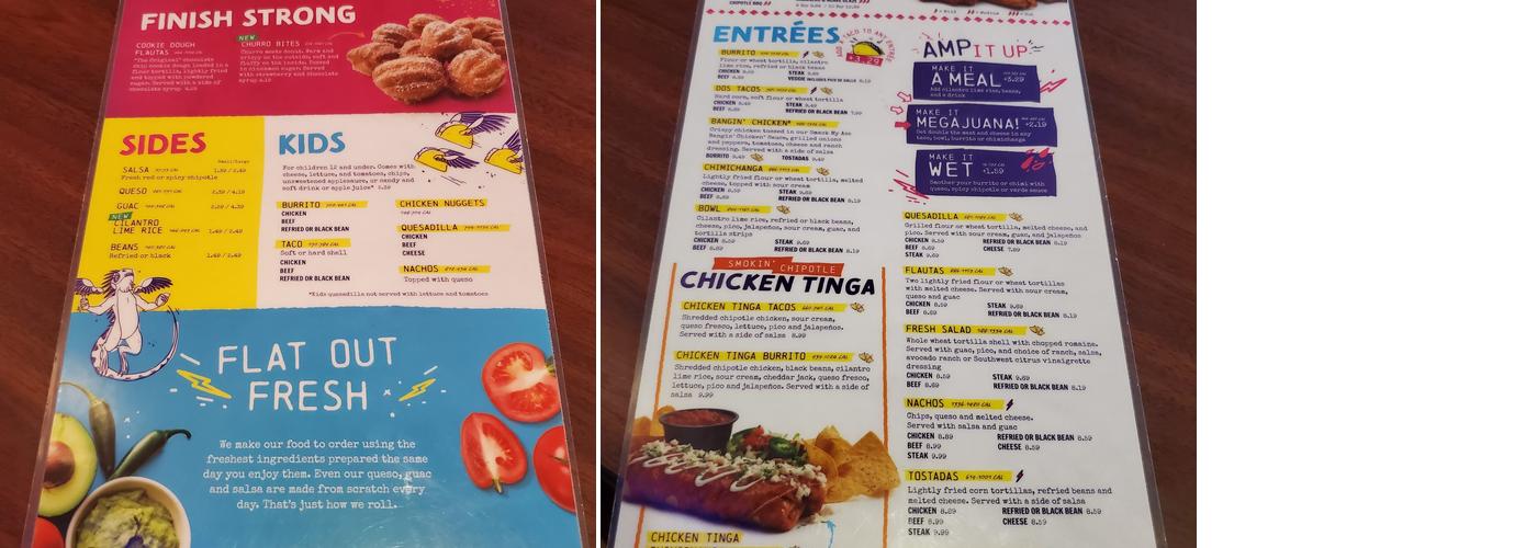 Tijuana Flats Menu