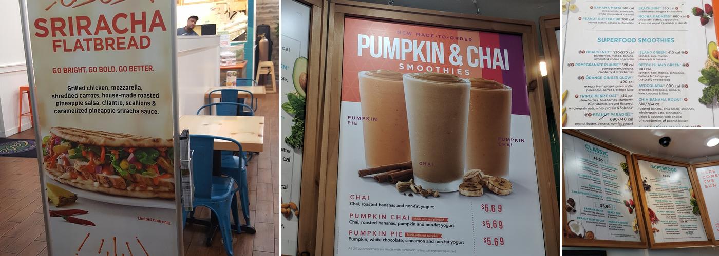 Tropical Smoothie Cafe Menu