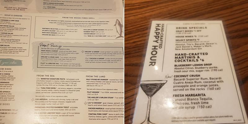 Bonefish Grill Menu