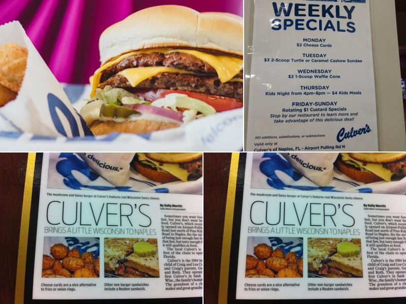 Culver’s Menu