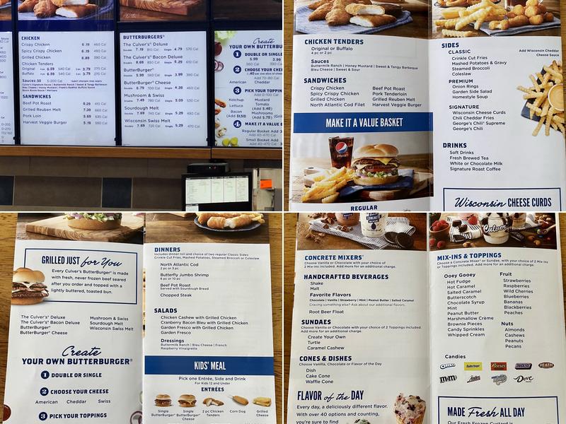 Culver’s Menu