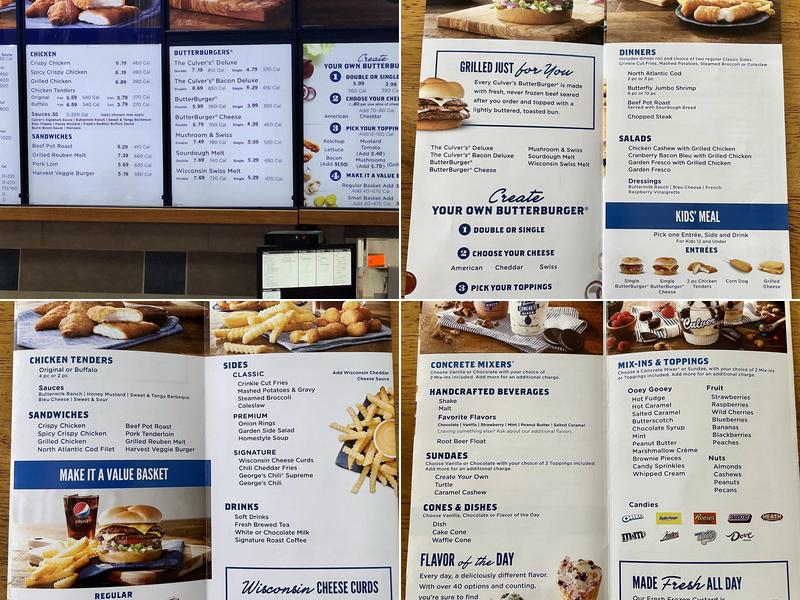 Culver’s Menu