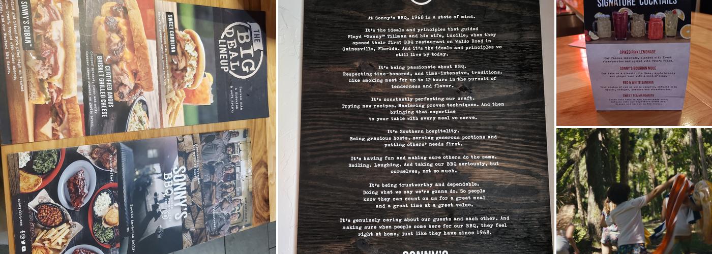 Sonny's BBQ Menu