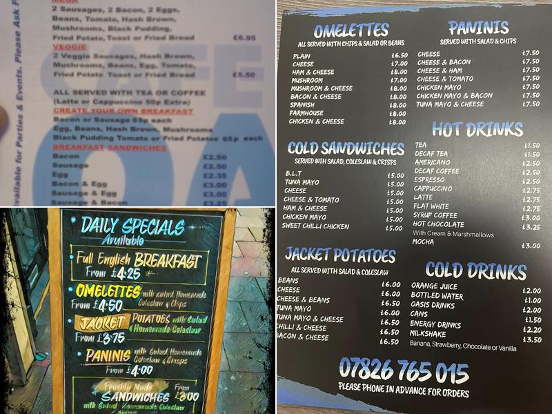 Cafe Oasis Menu