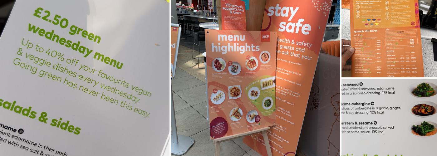 YO! Bristol Cribbs Causeway Menu