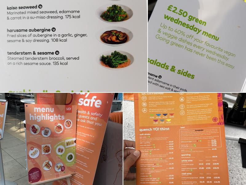 YO! Bristol Cribbs Causeway Menu