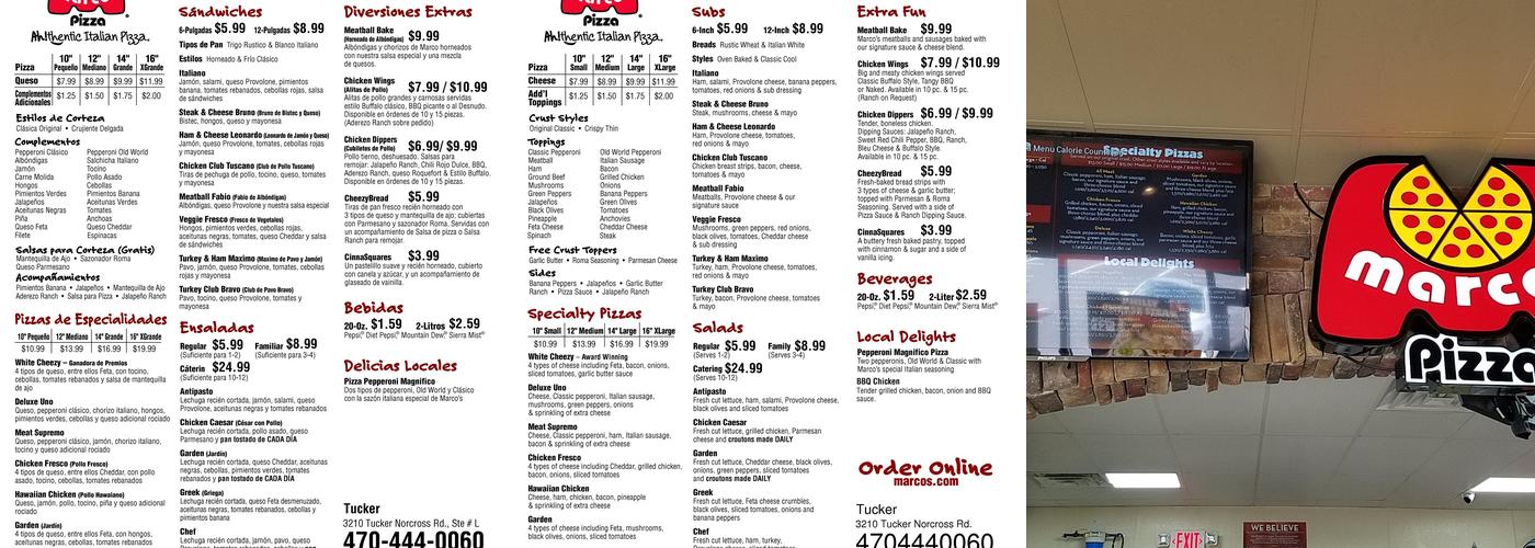 Marco's Pizza Menu