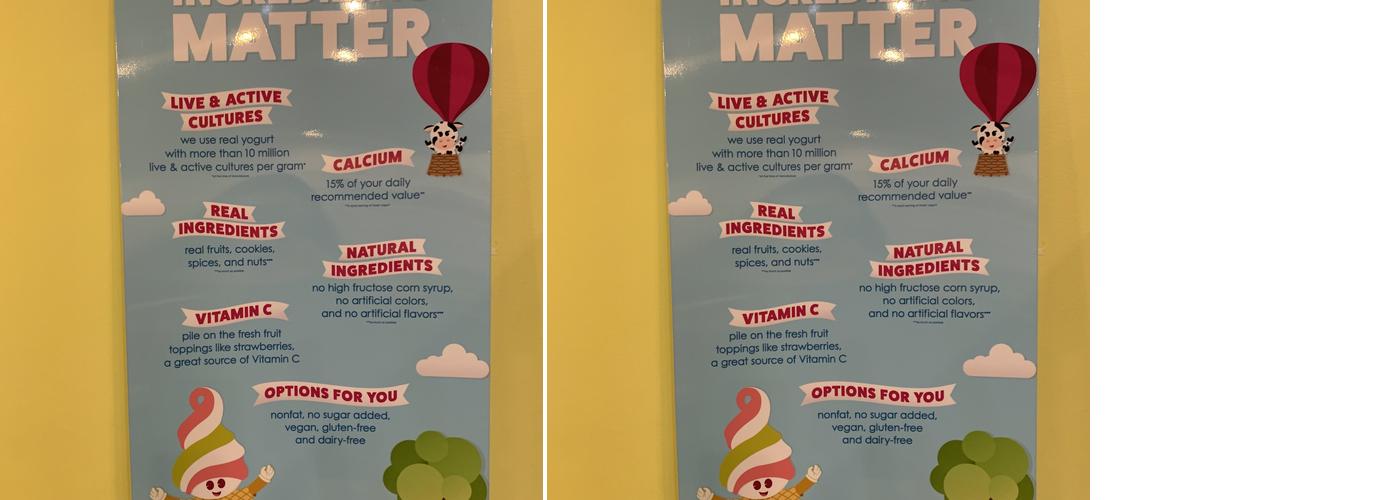 Menchie's Frozen Yogurt Menu