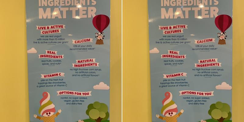 Menchie's Frozen Yogurt Menu