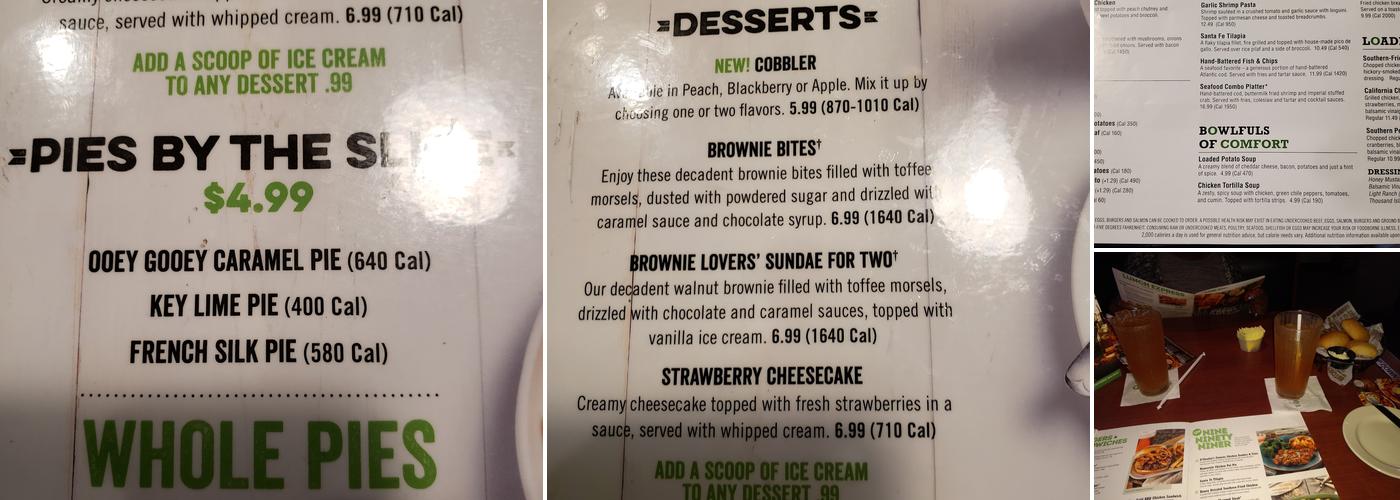 O'Charley's Restaurant & Bar Menu