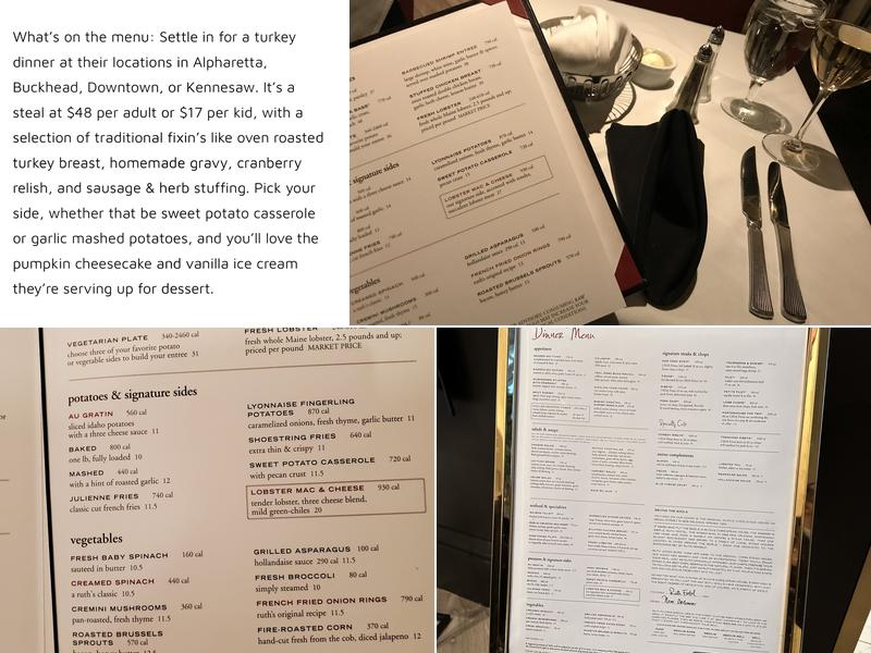 Ruth's Chris Steak House Menu