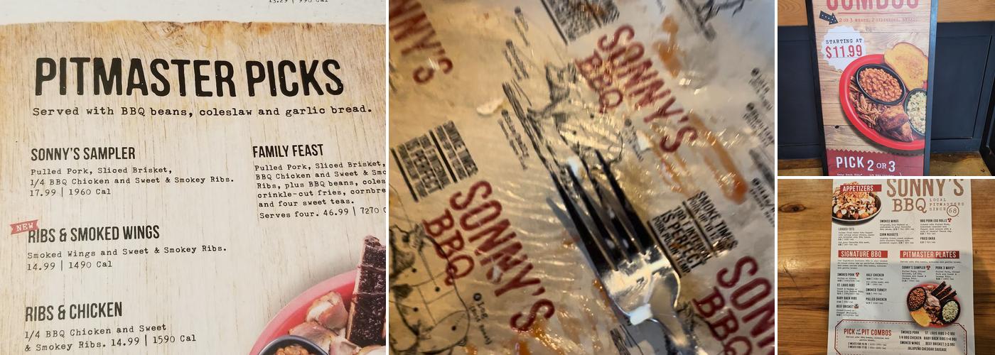 Sonny's BBQ Menu