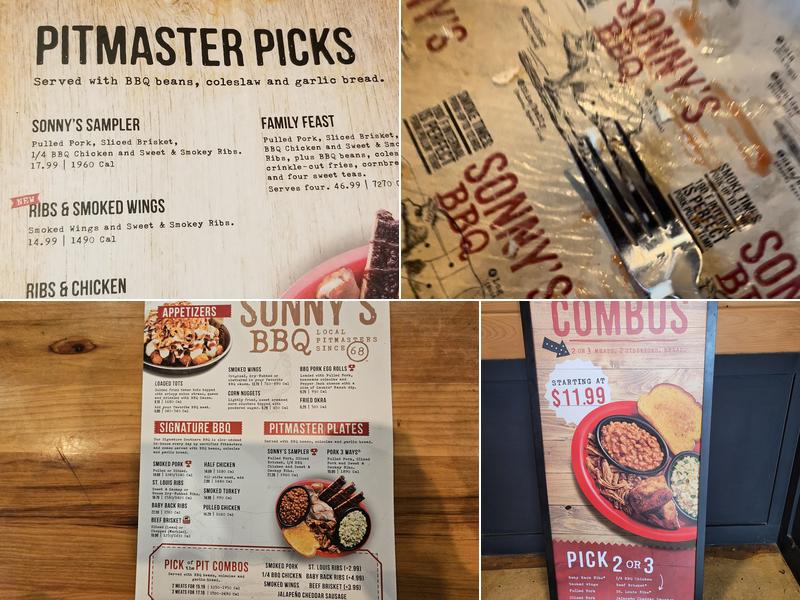 Sonny's BBQ Menu
