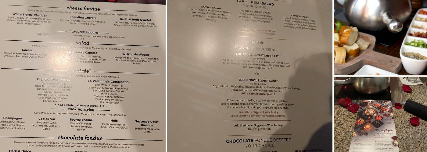 The Melting Pot Menu