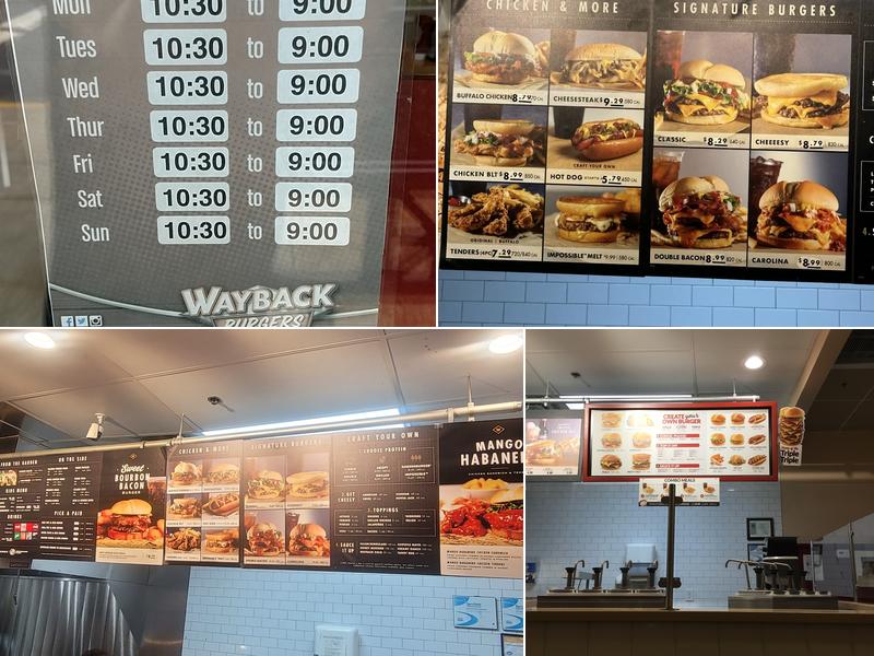 Wayback Burgers Menu