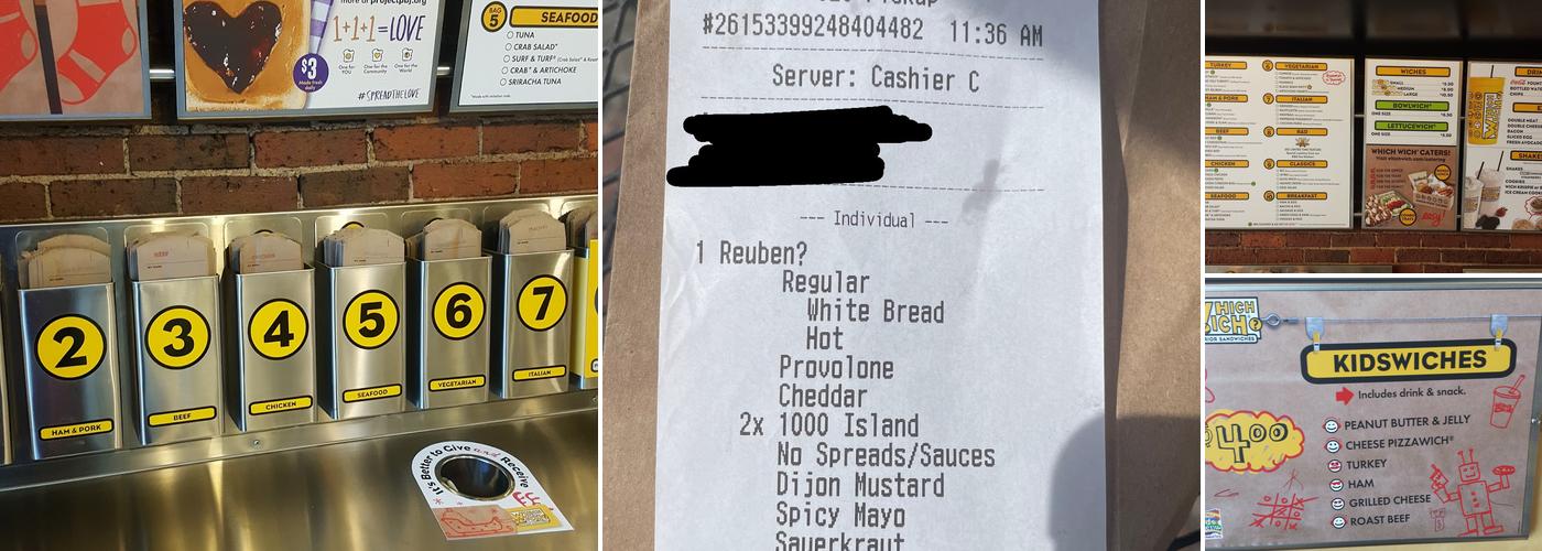 Which Wich Menu