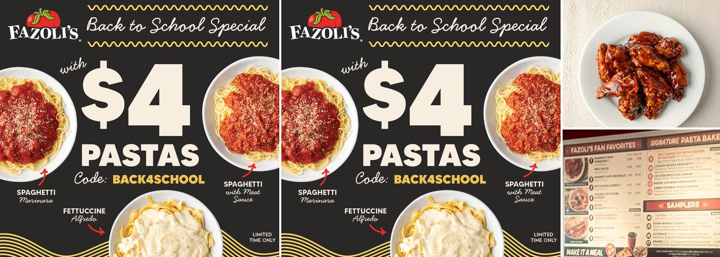 Fazoli's Menu