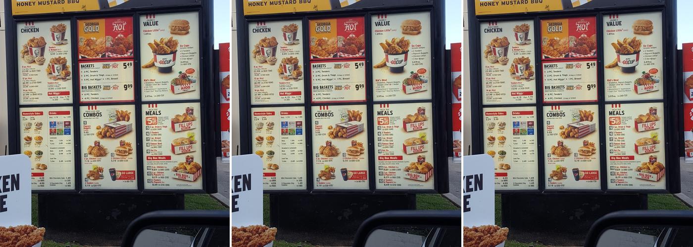 KFC Menu