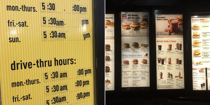 McDonald's Menu