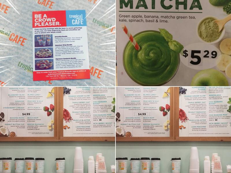 Tropical Smoothie Cafe Menu