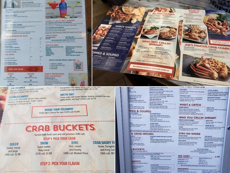Joe's Crab Shack Menu