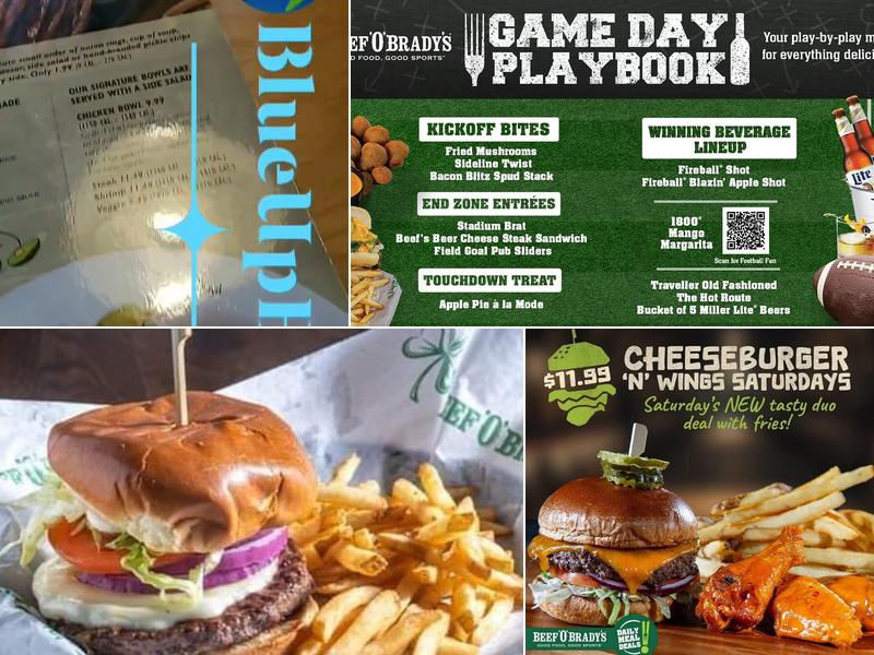 Beef 'O' Brady's Menu