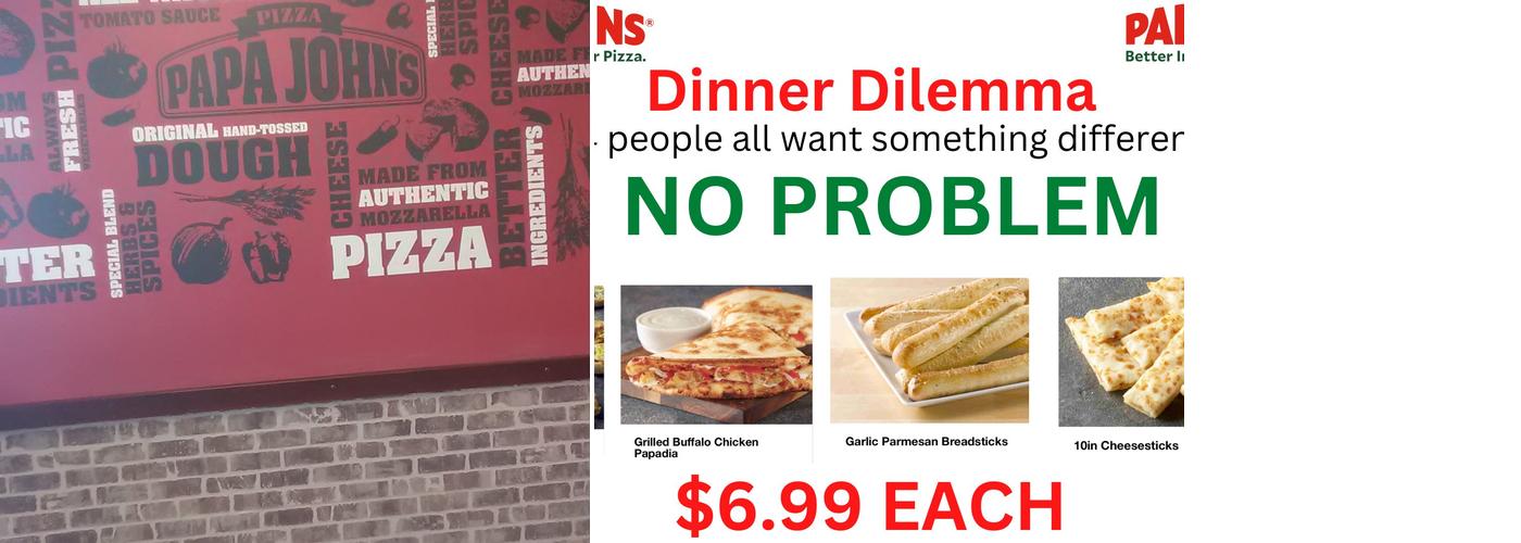 Papa Johns Pizza Menu