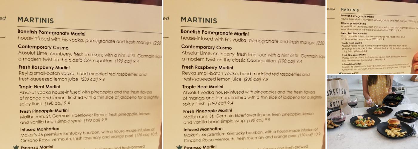 Bonefish Grill Menu