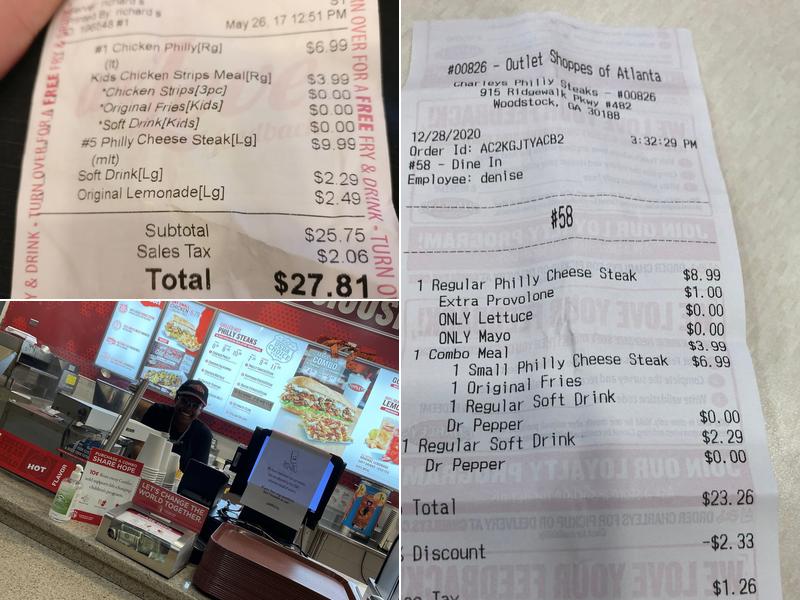 Charleys Cheesesteaks Menu