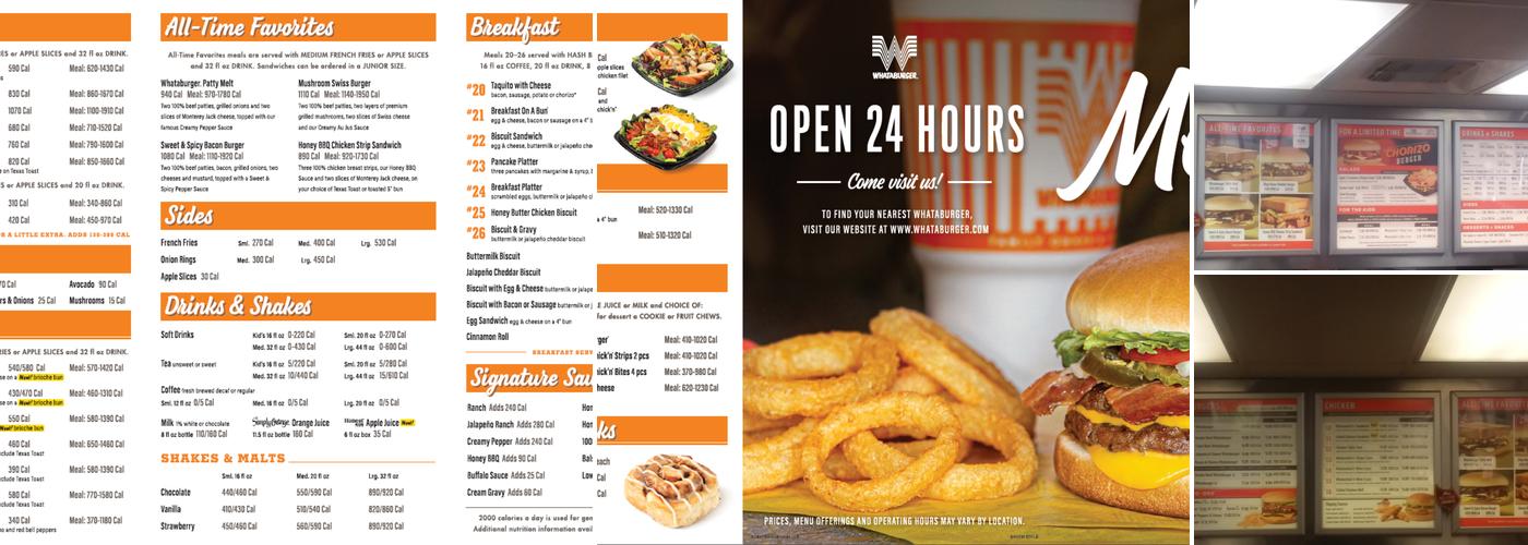 Whataburger Menu