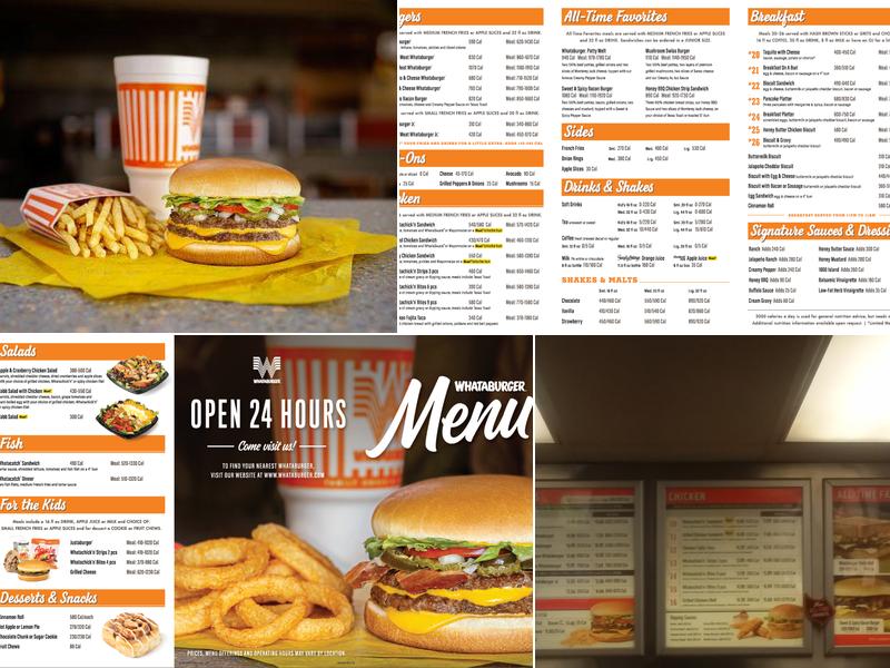 Whataburger Menu