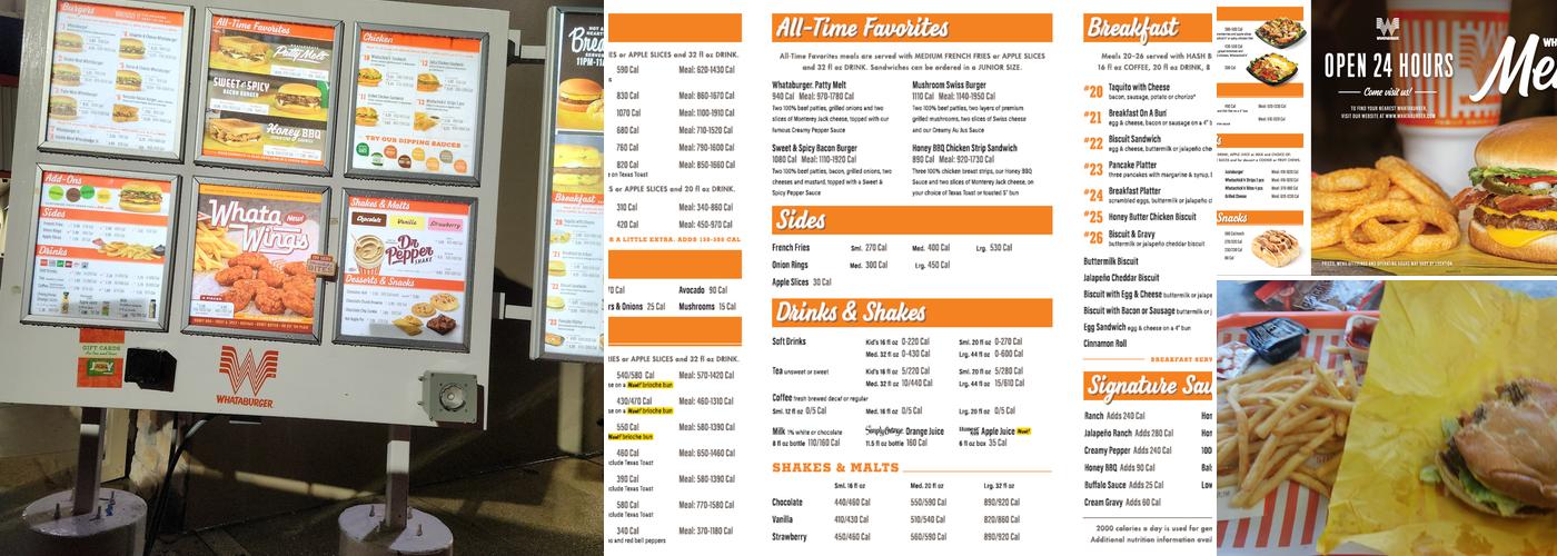 Whataburger Menu