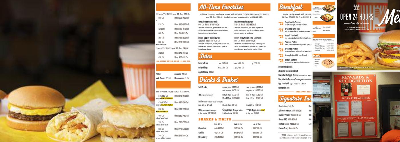 Whataburger Menu