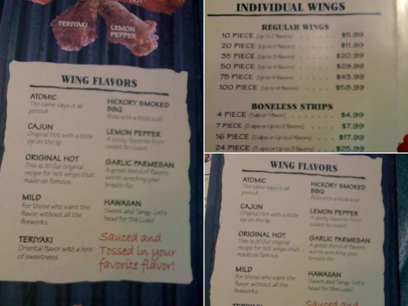 Wingstop Menu