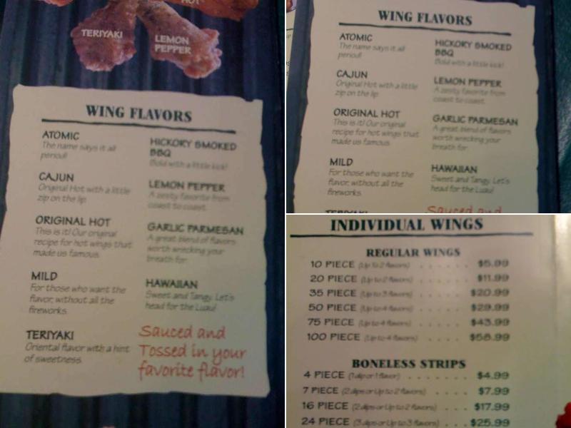 Wingstop Menu