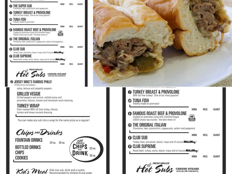 Jersey Mike's Subs Menu
