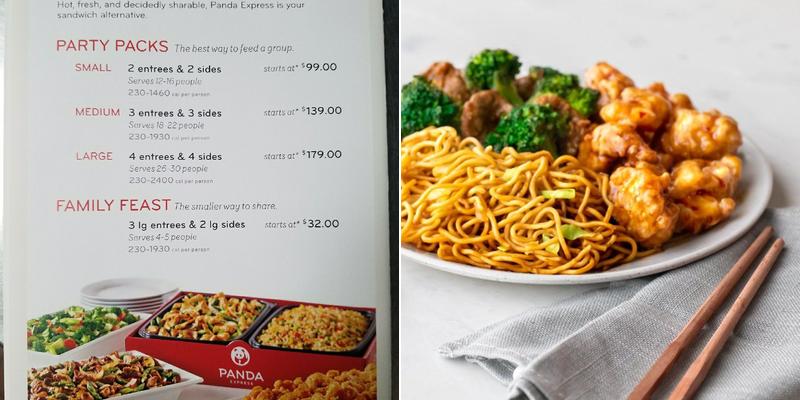 Panda Express Menu