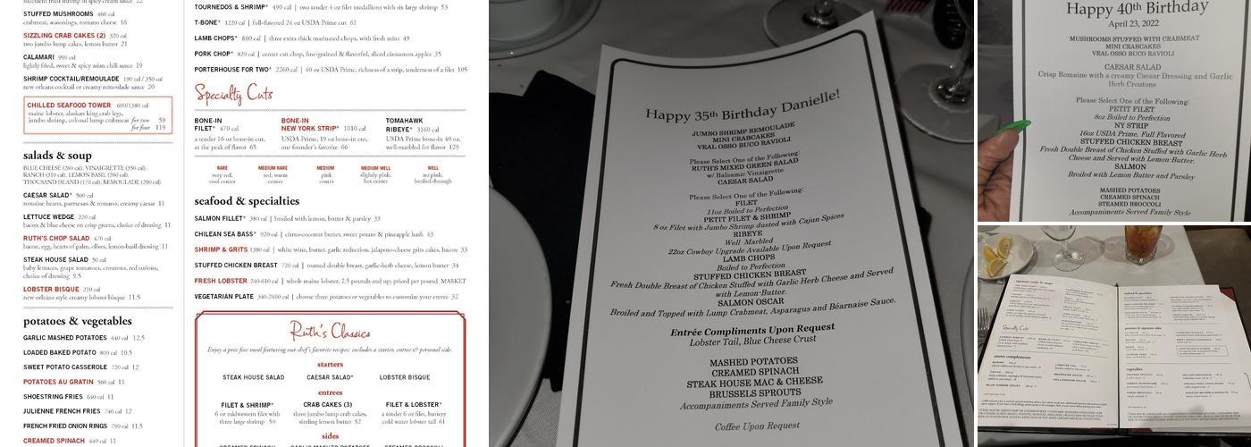 Ruth's Chris Steak House Menu
