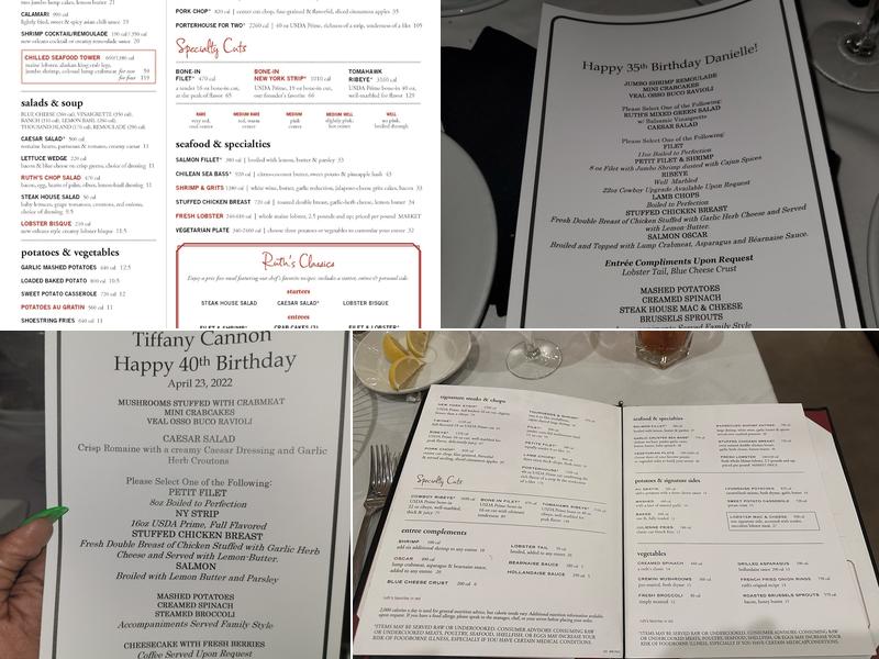 Ruth's Chris Steak House Menu