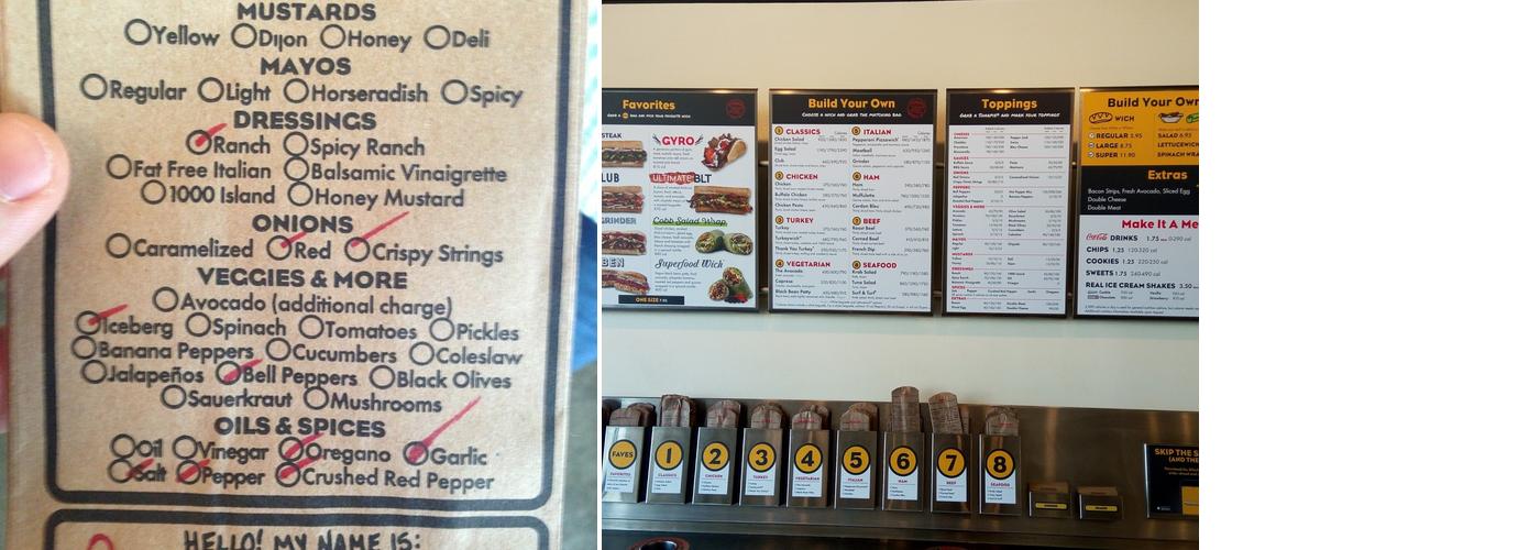 Which Wich Duluth Menu