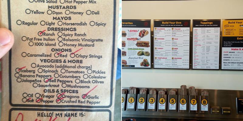 Which Wich Duluth Menu