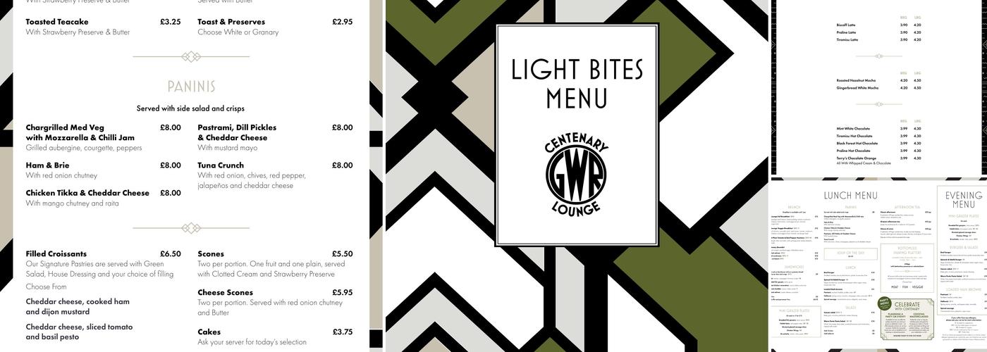Centenary Lounge Menu